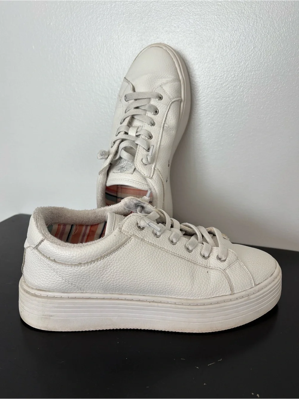 Roxy Surf Sheilahh 2.0 Bessie Platform Slip-On Sneakers Shoes Womens 8.5 White